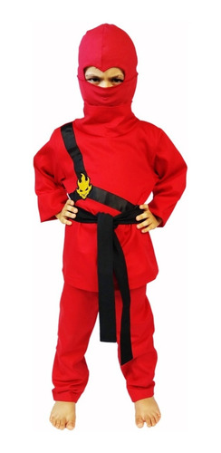 Fantasia Infantil Ninjago Kai Vermelho Ninja De Fogo