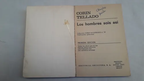 Libro Bolsillo * Los Hombres Sois Asi * Tellado Bruguera (Usado)