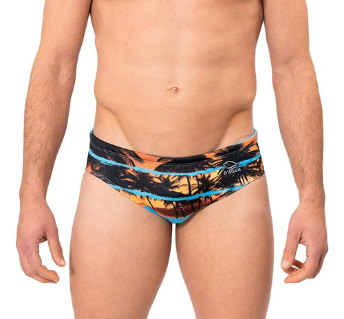 Malla Natación Hombre Palmeras , Zunga, Slips, Dagua S-117