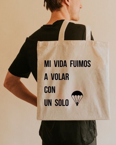 Bolsa Tela Lienzo Tote Bag Solo Paracaídas (andrés Calamaro)