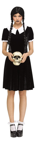 Disfraz Dama Merlina Gothic Girl Halloween Adams Vestido Mujer