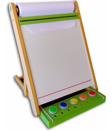 Pizarron Magnetico De Mesa Marcador Rollo De Papel Didactico