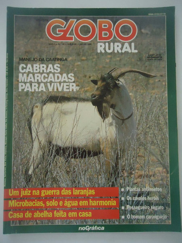Globo Rural #10 Ano 1986 Cabras Marcadas Para Viver