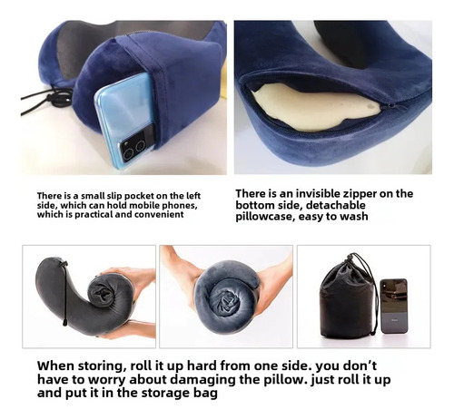 Almohada En Forma De U, Espuma Viscoelástica, Almohada Para