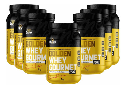 X Whey Gourmet Iso (6,3kg) Isolado Concentrado Kit 7 Pote