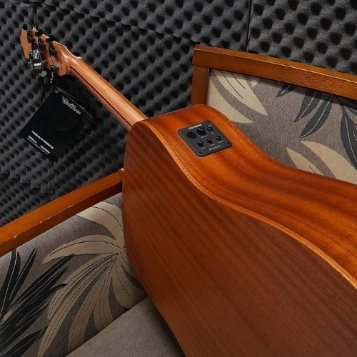 Imagem 5 de 10 de Violão Eletroacústico Redburn Rb-200 Mahogany Folk Half Cut