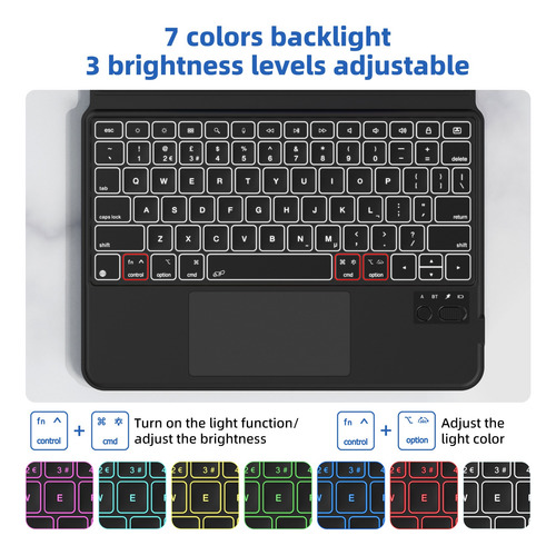 Magic Keyboard Smart Teclado Para iPad Air 4/5/6,11 Wireless