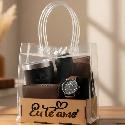 Cesta De Presente Kit Dia Dos Namorados Eu Te Amo Para Homem