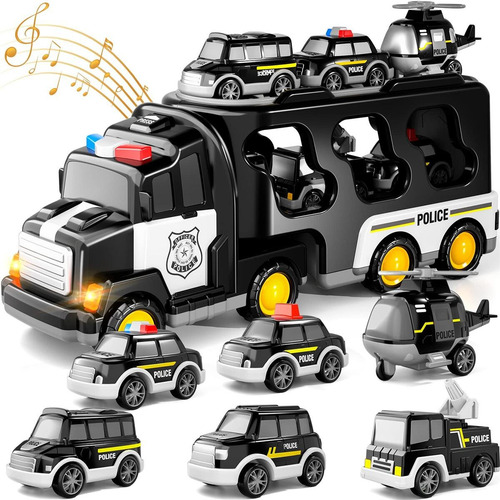 Coche De Policía De Dibujos Animados Coche De Juguete 7 En 1