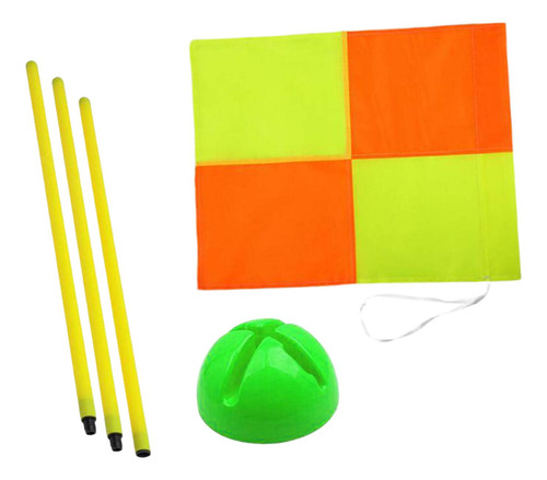 Bandera De Fútbol, Bandera De Campo De Fútbol Y Base Verde D