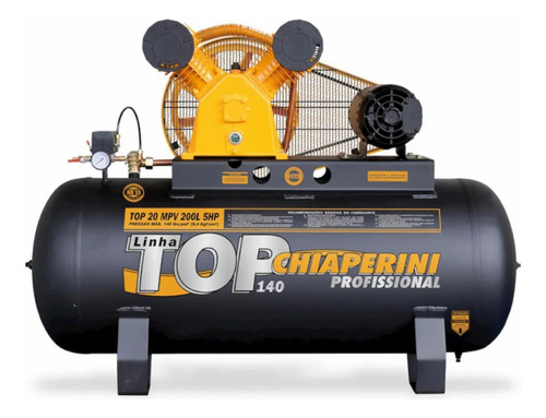 Compressor De Ar 20 Pés 5hp 200l Top Mpv Chiaperini Trif.