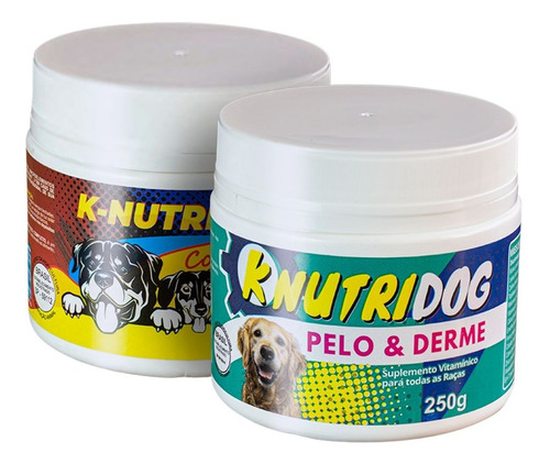 Suplemento Pra Cachorro K-nutridog Completo + 1 Pelo E Derme