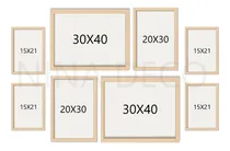 Comprar Set X8 Cuadros Completos Color Natural Sin Láminas Promo! 