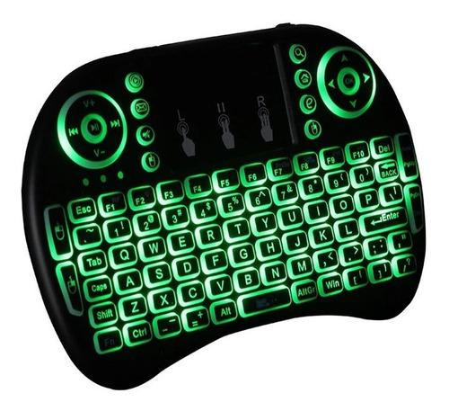Mini Teclado Inalambrico Mouse Touchpad Android Tv + Con Ñ Color del teclado Negro Idioma Español Latinoamérica