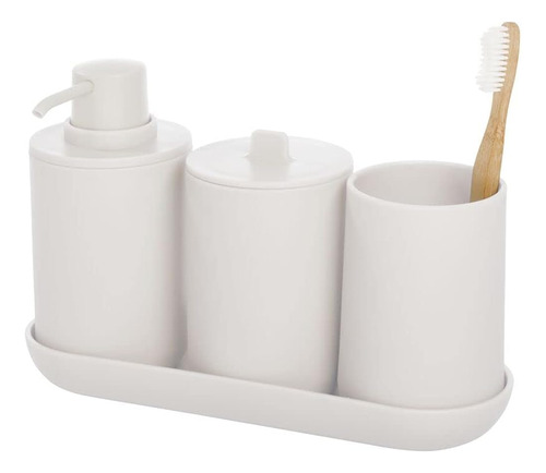 Idesign 4-piece Recycled Plastic Bathroom Accessory Set, The