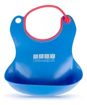 Comprar Babero Impermeable De Silicona Con Bolsillo Baby Innovation Color Azul Babero Silicona