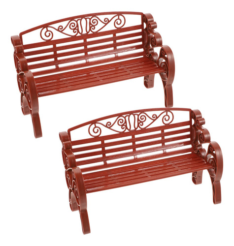 Eringogo 2pcs Mini Bench Tiny House Furniture Kidcraft Play.