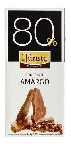 Tableta De Chocolate Del Turista 100g - Amargo 80% Cacao 