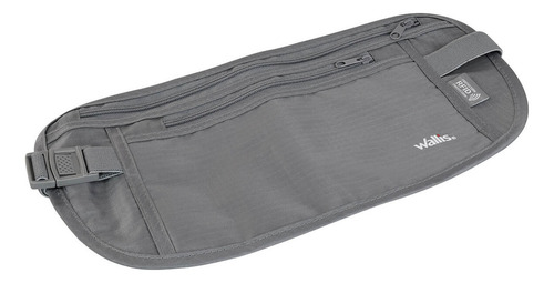 Cartera De Seguridad Wallis, Para Cintura, Protección Rfid Color Gris oscuro Diseño de la tela Liso