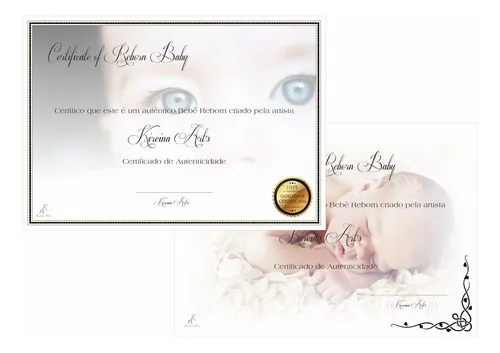 Bebe reborn certificado sale
