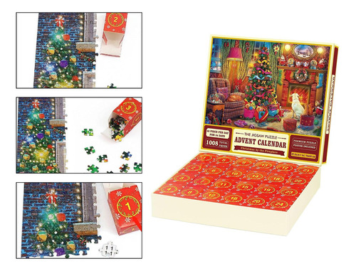 Rompecabezas Navideño Divertido En 24 Cajas Calendario De