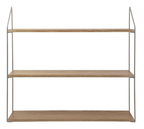 Rack Con 3 Estantes 60x15x54cm Metal Gris