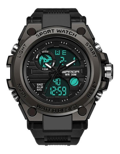 Relógio Masculino Sanda Militar Esportivo Original - Preto