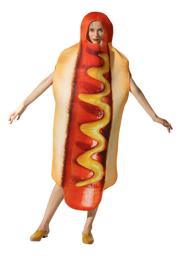 Divertido Disfraz De Hot Dogs Para Fiesta De Halloween