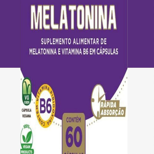 Kit 3 Melatonina Para Dormir C/ Vitamina B6 60 Cápsulas