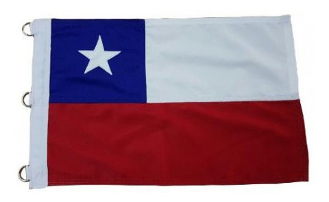 Bandera Chilena De Tela Calidad Trevira 60 X 90cms (bordada)
