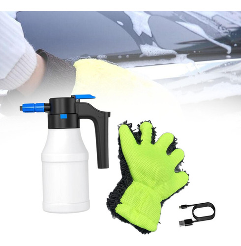 Li Pulverizador De Espuma Para Carro Com 1 Luva Verde.