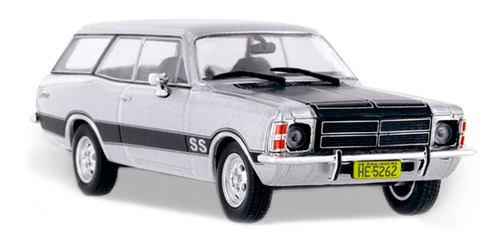 Miniatura Carros Nacionais Chevrolet Opala Caravan Ss Cor Prateado