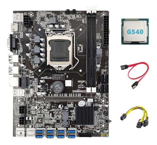 Placa Madre B75 Eth Mining, Adaptador Usb 8xpcie+cpu G540+6