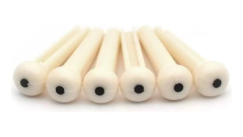 Kit De 6 Pinos Para Violão Guitarra Cor Creme