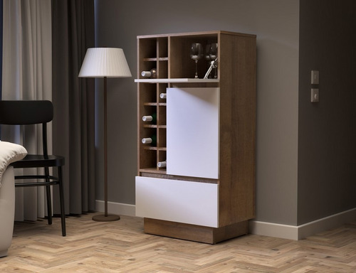 Mueble Bar Inval Amaretto/blanco Mb2022