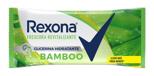 Imagen 2 de 8 de Jabon De Tocador Rexona Bamboo Fresh Hidratante 3u De 125gr