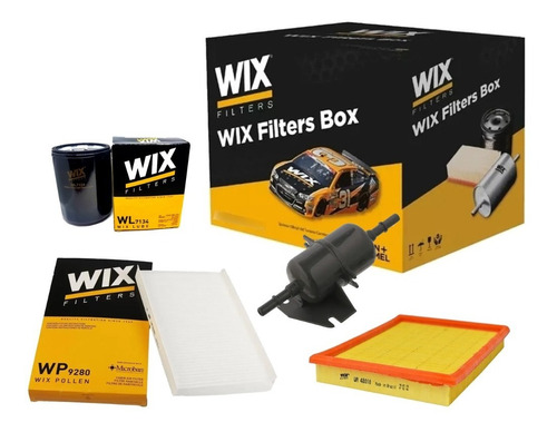 Kit X 4 Filtros Wix Para Fiat Palio Siena 1.3 1.4 1.6 Fire