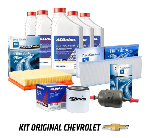 Kit Troca Óleo E Filtros Agile Effect Acdelco Gm