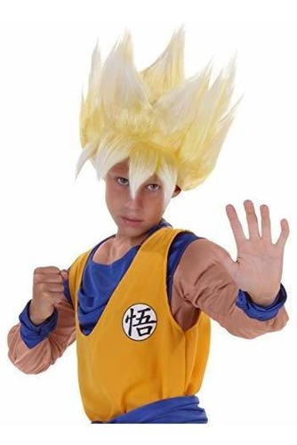 Child Blonde Super Saiyan Goku Wig Dragon Ball Z Cosplay Wig