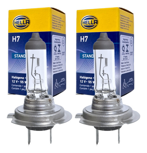 Lampada Automotiva Farol H7 12v X 55w Hella Par
