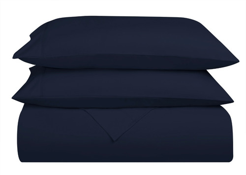 Juego De Sabanas Soft King Size Tacto Suave Color Azul Marin