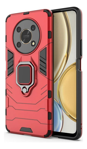 Funda Para Honor X9 Uso Rudo Ring Case + Mica Vidrio 9d 
