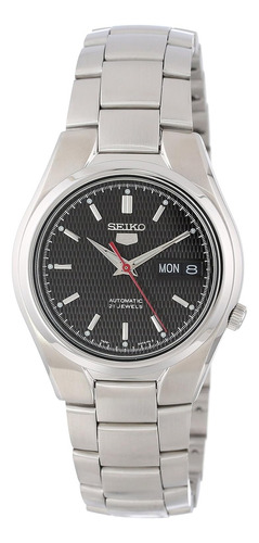 Men 's Snk607 Seiko 5 Automático Negro Dial Reloj De Pulsera