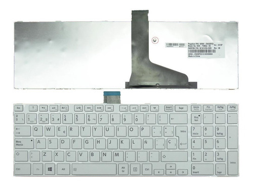 Imagen 1 de 2 de Teclado Español Blanco Toshiba L850 L855 C850 C855 S855 S850