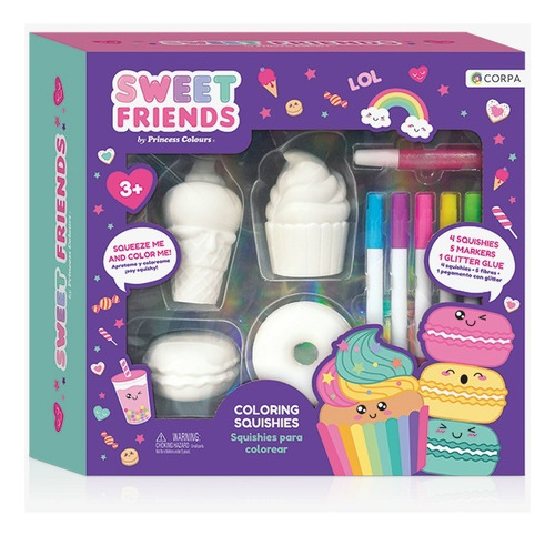 Squishies Para Colorear X4 Sweet Friends - Sharif Express