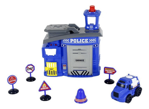 Estacion Policia Electronica Luz Sonido Carro Juguete
