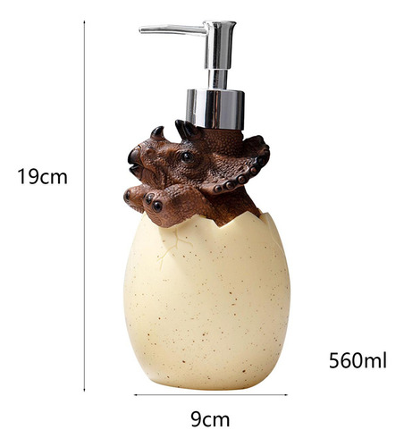 Mz Dispensador De Jabón 3d Dinosaur Scupture 560ml