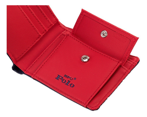 Imagen 5 de 5 de Cartera Hpc Polo En Tejido Texturizado Con Logo