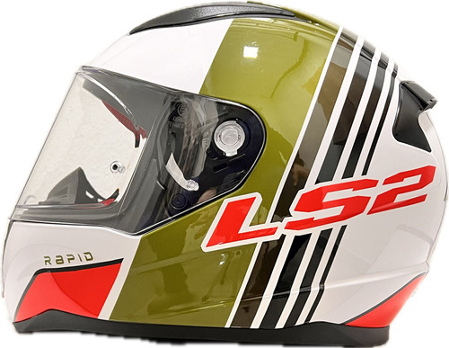 Casco Ls2 Ff353 Multiply Verde - Visera Transparente 