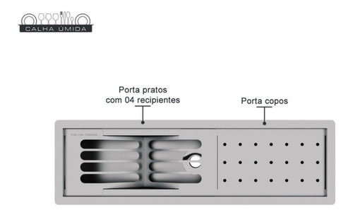 Calha Úmida Canal Equipado Escorredor Louça Frete Grátis